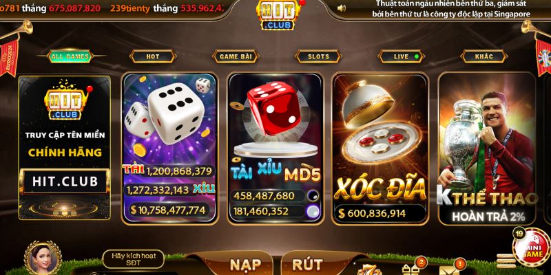 Quay hũ Hit Club: Tìm hiểu về tựa game hot 2026 4 Giao diện trò chơi cực bắt mắt sinh động